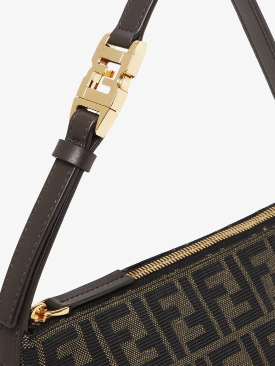 26FW 펜디 바니티 FF 자카드 스몰 파우치 8BS124B17A F14YN BROWN - FENDI