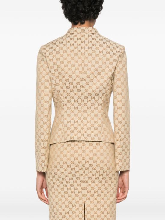 26FW 구찌 GG 코튼 캔버스 재킷 A003XFZAVMM 2902 BEIGE - GUCCI