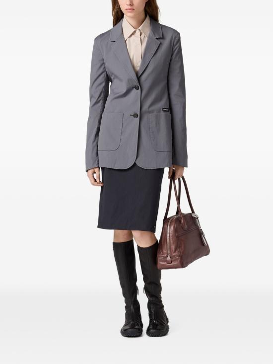 26FW 미우미우 스트레치 포플린 스커트 MG2776OOO6472 F0002 BLACK - MIU MIU