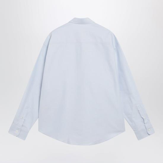 26FW 아미 스몰 하트 로고 박시 자수 셔츠 HSH822CO0031 450 LIGHT BLUE - AMI