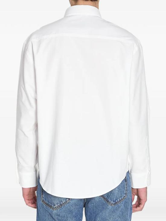 26FW 아미 스몰 하트 로고 박시 자수 셔츠 HSH822CO0031 168 WHITE - AMI