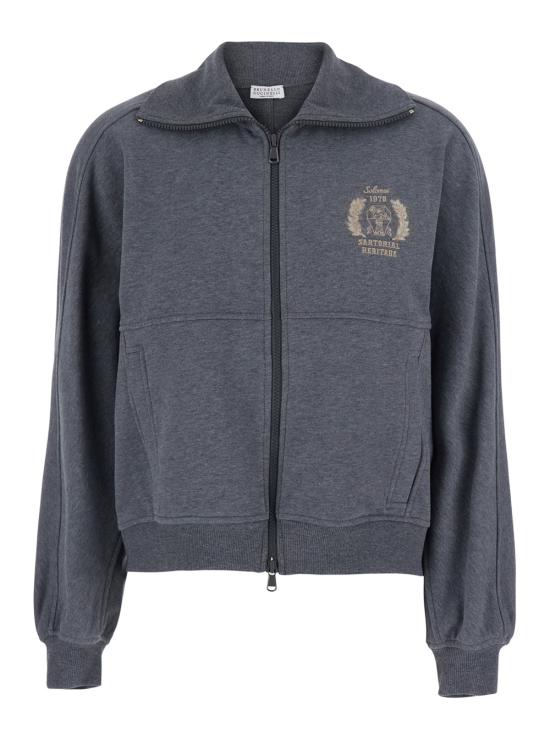26FW 브루넬로 쿠치넬리 긴팔 티셔츠 MN05NB2X06C8125 Grey