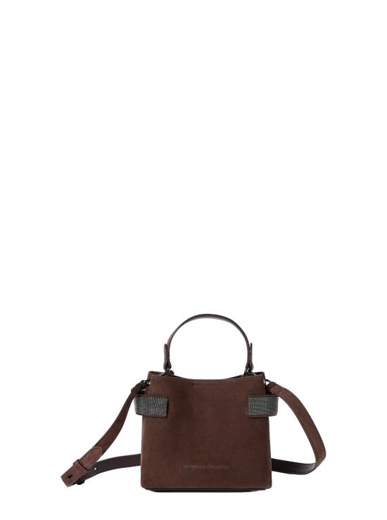 26FW 브루넬로 쿠치넬리 스몰 에센스 탑핸들 백 MBDLD2499C9885 Brown