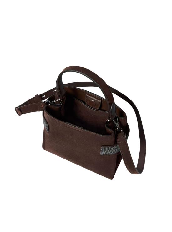 26FW 브루넬로 쿠치넬리 스몰 에센스 탑핸들 백 MBDLD2499C9885 Brown - BRUNELLO CUCINELLI