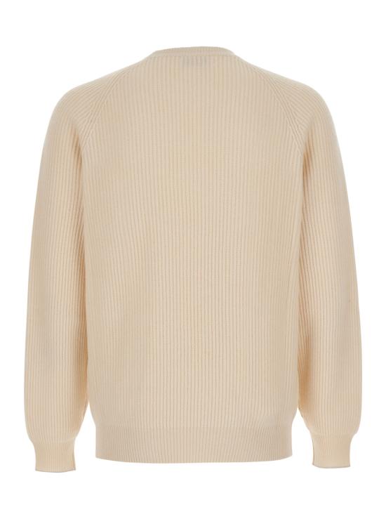 26FW 브루넬로 쿠치넬리 골지 니트 캐시미어 스웨터 M2274100CEP23 White - BRUNELLO CUCINELLI