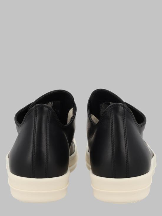  릭 오웬스 스니커즈 로우 레더  블랙 - RICK OWENS