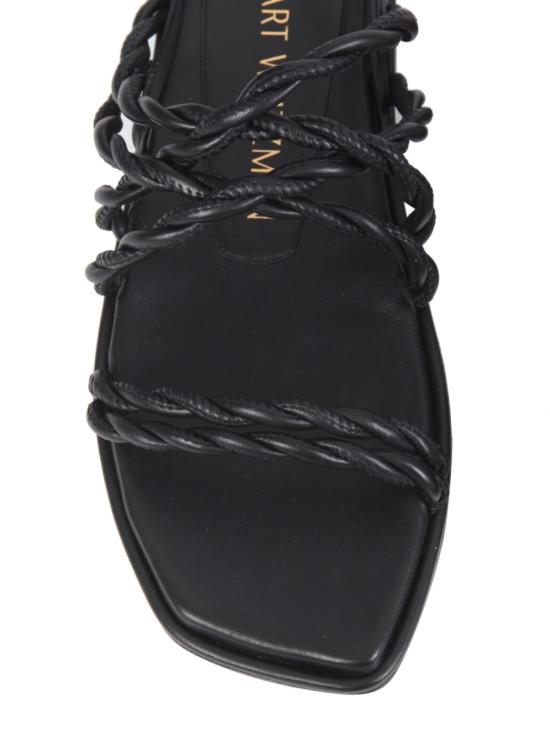  스튜어트 와이츠먼 슈즈 칼립소 샌들 (슬레이브 레이스 포함) 블랙 - STUART WEITZMAN