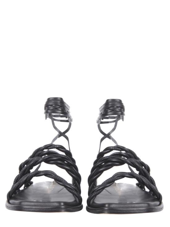  스튜어트 와이츠먼 슈즈 칼립소 샌들 (슬레이브 레이스 포함) 블랙 - STUART WEITZMAN