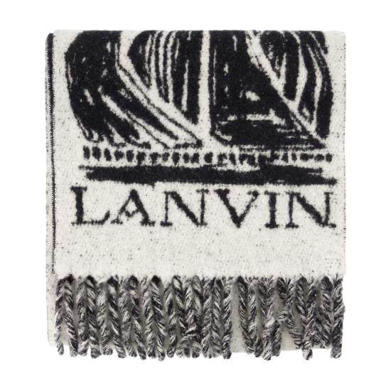  랑방 머플러/스카프 Lanvin Fluffy Mere Et Lenfant 스카프 화이트