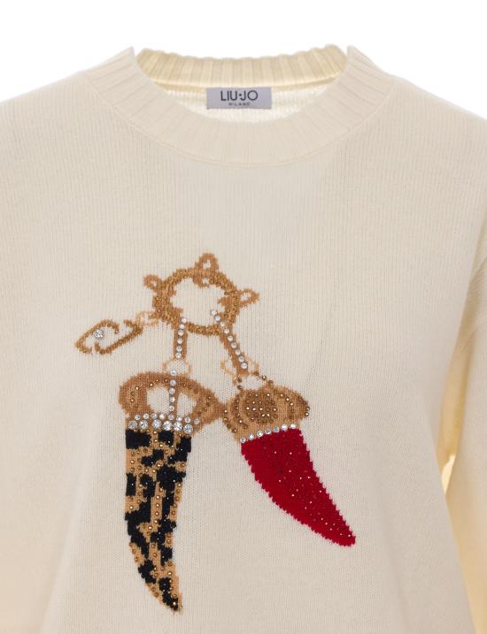 26FW 리우조 스웨터 WF6457MS009 L9458 WHITE - LIU JO