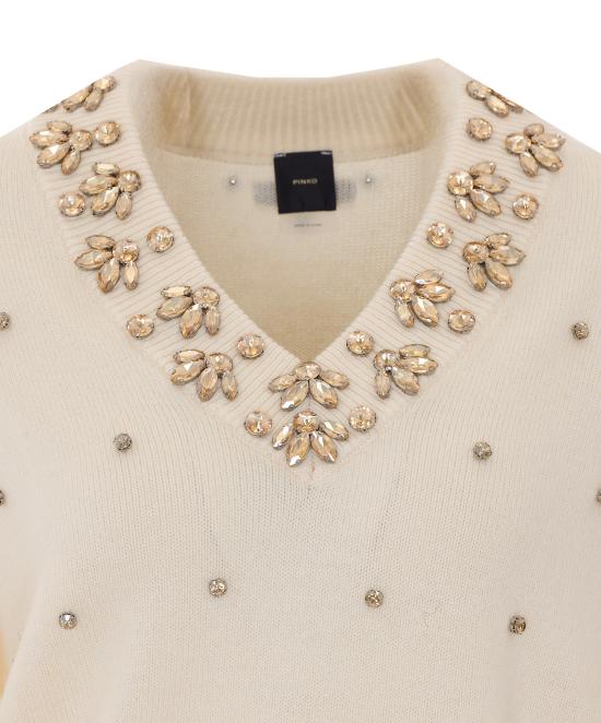 26FW 핑코 스웨터 107878 A3P5Z06 WHITE - PINKO