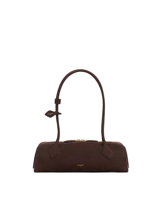 26FW 알라이아 르 테켈 미디움 레더 숄더백 AA1S06033CA214 741 BROWN GOLD