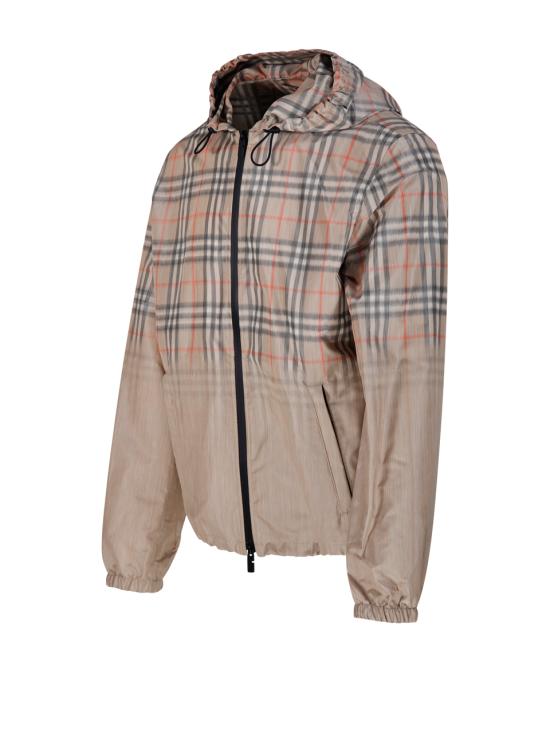 26SS 버버리 그라디언트 체크 후드 자켓 8118831 B9368 SAND IP CHECK - BURBERRY