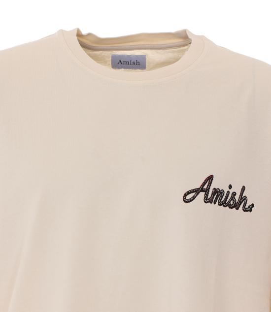 26FW 아미시 반팔 티셔츠 AMX227 CV1801110111 BEIGE - AMISH