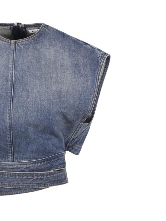 26SS 알라이아 탑 AA9H1482D026C A56 FADED BLUE - ALAIA