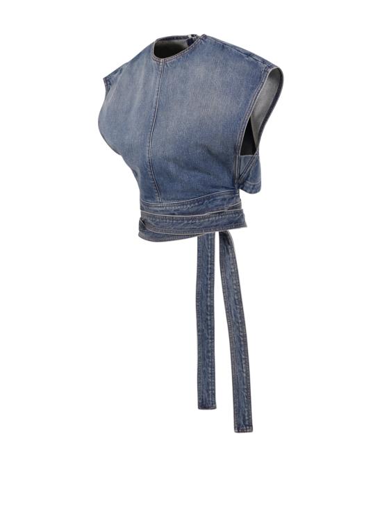 26SS 알라이아 탑 AA9H1482D026C A56 FADED BLUE - ALAIA