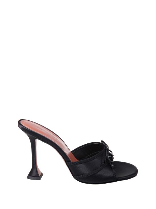 26SS 아미나 무아디 샌들 ELEONORA SLIPPER 95 SATIN BLACK