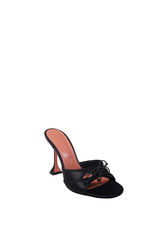26SS 아미나 무아디 샌들 ELEONORA SLIPPER 95 SATIN BLACK - AMINA MUADDI