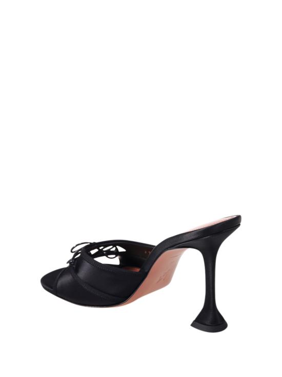 26SS 아미나 무아디 샌들 ELEONORA SLIPPER 95 SATIN BLACK - AMINA MUADDI