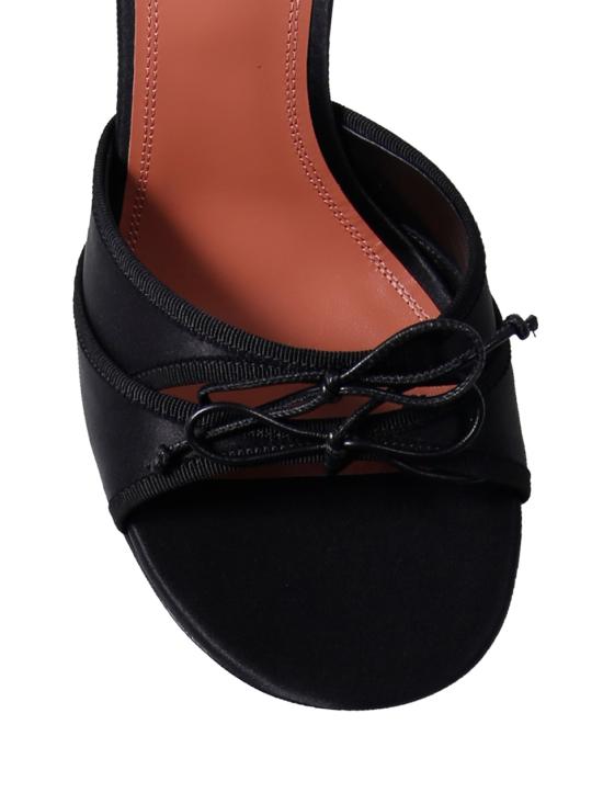 26SS 아미나 무아디 샌들 ELEONORA SLIPPER 95 SATIN BLACK - AMINA MUADDI