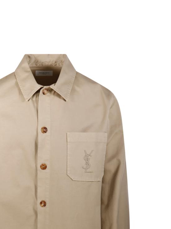 26SS 생로랑 코튼 카산드라 오버셔츠 861004 Y04VD 8441 ROYAL BEIGE - SAINT LAURENT