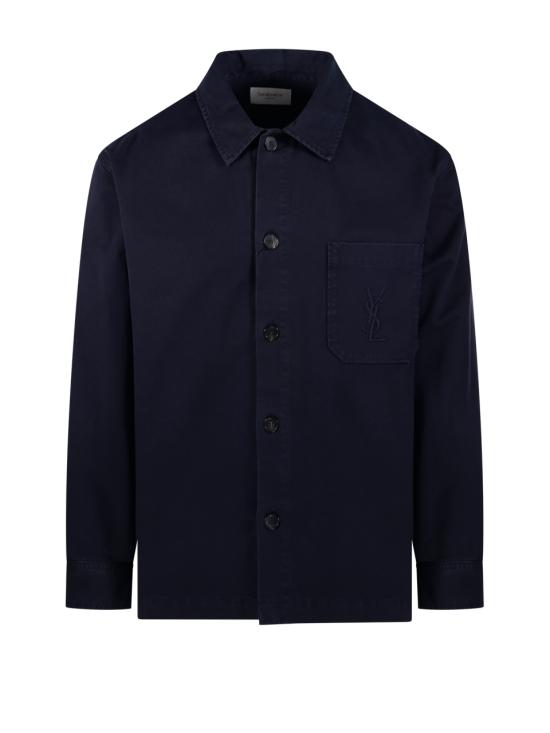 26SS 생로랑 코튼 카산드라 오버셔츠 861004 Y04VD 5109 FRENCH NAVY