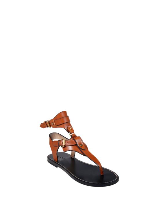 26SS 이자벨마랑 에비나 GC 버클 앵클 스트랩 플랫 샌들 D0273FA D1B04S 50CO COGNAC - ISABEL MARANT