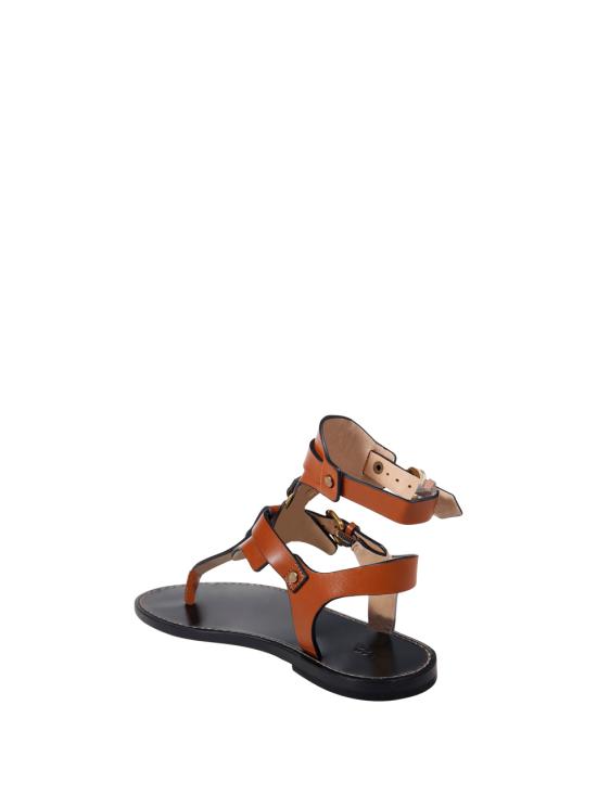26SS 이자벨마랑 에비나 GC 버클 앵클 스트랩 플랫 샌들 D0273FA D1B04S 50CO COGNAC - ISABEL MARANT