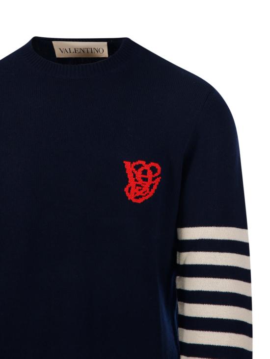 26SS 발렌티노 가라바니 스웨터 8V3KC37GBAT BLB NAVY BURRO - VALENTINO GARAVANI