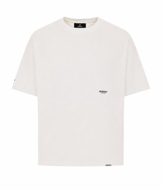 26FW 리프레젠트 반팔 티셔츠 OCM100042 72 WHITE