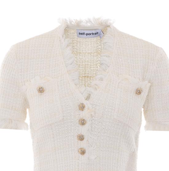 26FW 셀프 포트레이트 미디 원피스 146SA CREAM WHITE - SELF PORTRAIT