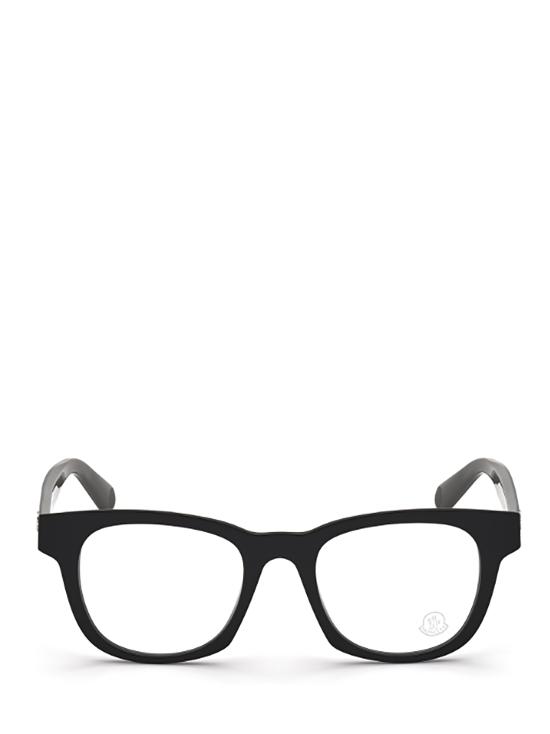 26FW 몽클레어 로고 템플 스퀘어 프레임 안경 ML5121 001 BLACK