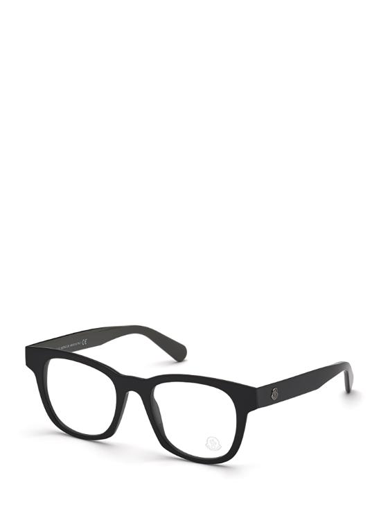 26FW 몽클레어 로고 템플 스퀘어 프레임 안경 ML5121 001 BLACK - MONCLER