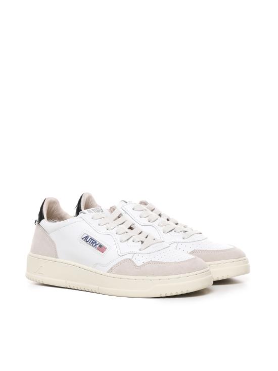 26FW 오트리 메달리스트 로우 스니커즈 AULM LS21 WHITE BLACK - AUTRY