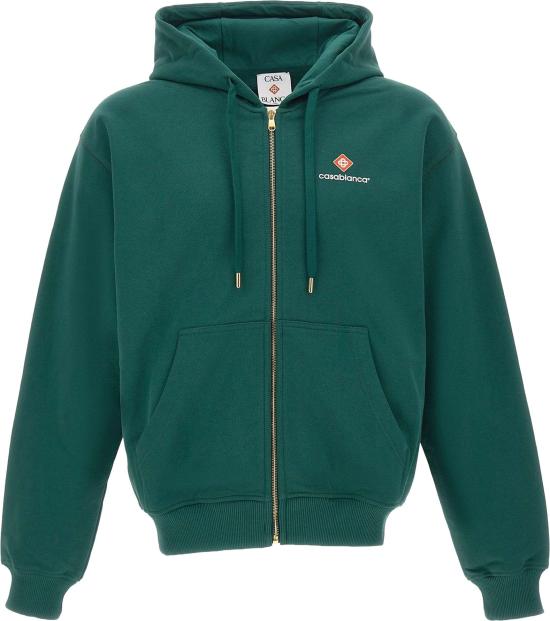 26FW 카사블랑카 후드 티셔츠 MPF26JTP51201 DONKERGREEN