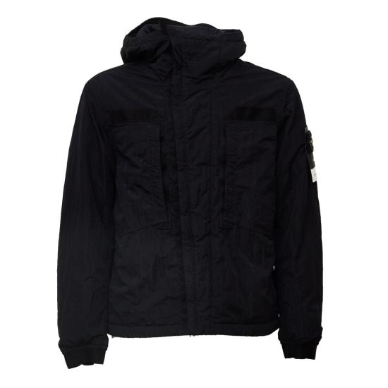 26FW 스톤 아일랜드 워프 립 나일론-TC 패딩 후드 자켓 L2S15Q100007 S0405 Black