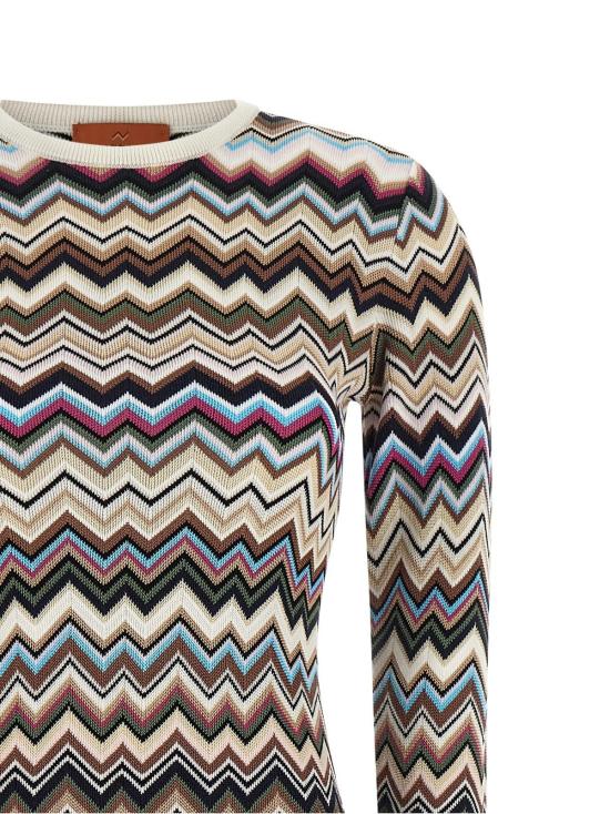  미소니 미디 원피스 미쏘니 멀티컬러 비스코스 미디 드레스 - MISSONI