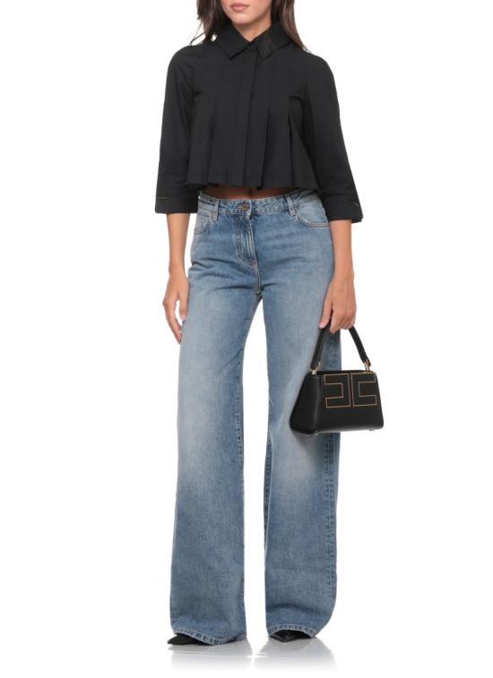 26FW 엘리자베타프랜치 탑 CA17766E2110 Black - ELISABETTA FRANCHI