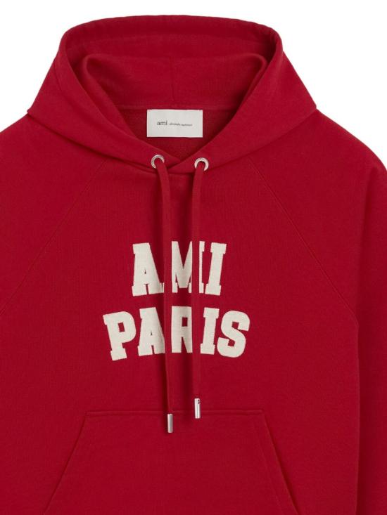 26FW 아미 긴팔 티셔츠 USW803 JE0273A202 RIBY RED IVORY - AMI