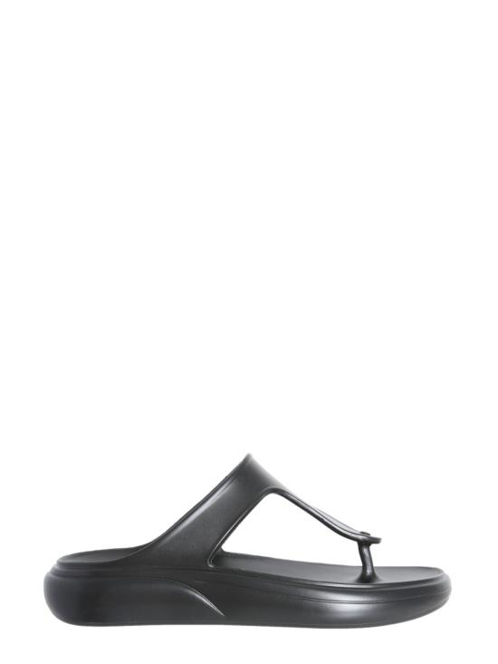  스튜어트 와이츠먼 뮬/슬리퍼 T 스트랩 슬라이드 샌들 블랙 - STUART WEITZMAN