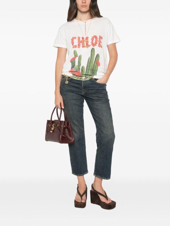 26FW 끌로에 반팔 티셔츠 CH26WJH41784 107 ICONIC MILK - CHLOE