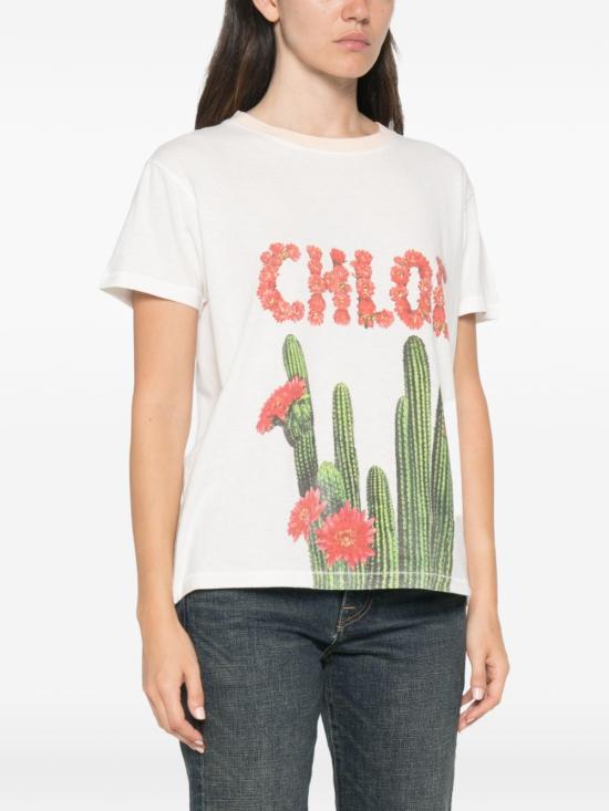 26FW 끌로에 반팔 티셔츠 CH26WJH41784 107 ICONIC MILK - CHLOE