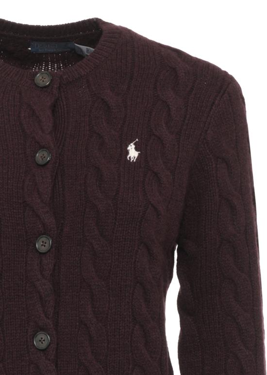 26FW 랄프 로렌 가디건 211972104 506 BURGUNDY - RALPH LAUREN