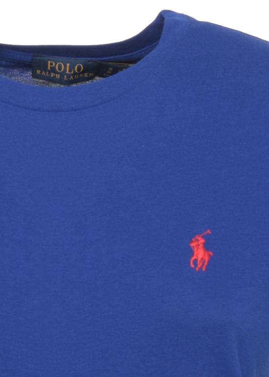 26FW 랄프 로렌 코튼 저지 크루넥 숏 슬리브 티셔츠 211B14605 007 BLUE - RALPH LAUREN