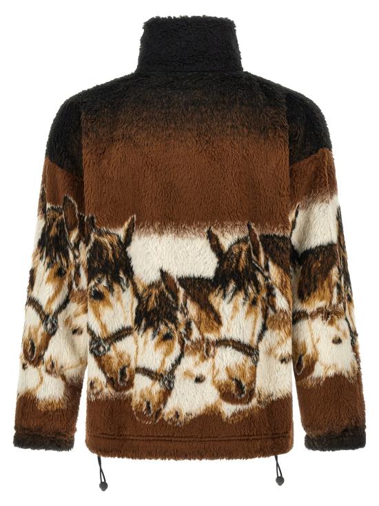 26FW MM6 메종마르지엘라 긴팔 티셔츠 그래픽 프린트 스웨트셔츠 브라운 - MM6 MAISON MARGIELA