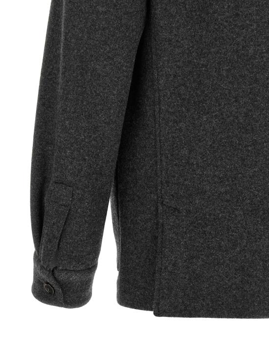 26FW 에르메네질도제냐 셔츠 저지 오버 와 블라우스 (회색) - ERMENEGILDO ZEGNA