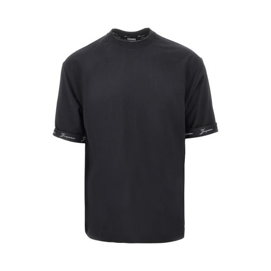 26FW 자크뮈스 롱 카레 반팔 티셔츠 TSM00578AJ00254 Black
