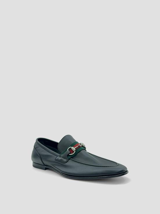 26FW 구찌 코모 홀스빗 레더 로퍼 874936AAGSM 1060 BLACK VRV - GUCCI