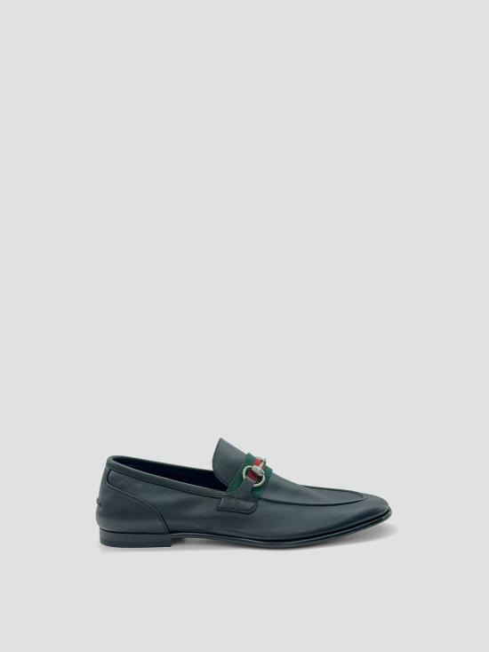 26FW 구찌 코모 홀스빗 레더 로퍼 874936AAGSM 1060 BLACK VRV