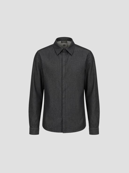 26FW 구찌 인터로킹 G 코튼 실크 셔츠 인터로킹 G 코튼 실크 셔츠 A0041CXDDBI 1000 BLACK